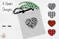 Heart Leopard Pattern Designs SVG - PNG Product Image 1