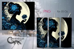 Girl silhouette | skinny tumbler Sublimation design PLUS7 Product Image 1