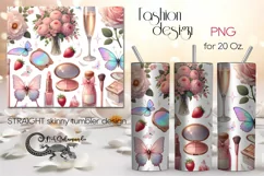Watercolor Fashion | Pink Sublimation tumbler designs PLUS7 Product Image 1