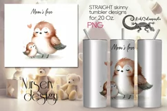 Mother's day cute animals | Skinny tumbler Sublimation PLUS7 Product Image 1
