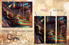 Fantasy ship | 8 Marine Skinny Tumbler Sublimation design P7 Product Image 1