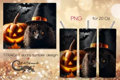 Halloween hedgehog | Skinny tumbler sublimation design PLUS7 Product Image 1