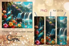 Shining tropical | Skinny Tumbler Sublimation design PL7 Product Image 1