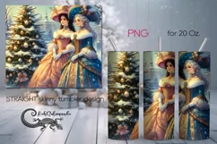 Retro Christmas | Xmas Skinny Tumbler Sublimation Design PL7 Product Image 1