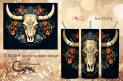 Cow Skulls | Straight Skinny tumbler sublimation design PL7 Product Image 1