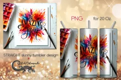 Inspirational Inscription | Skinny tumbler designs PLUS7 Product Image 1