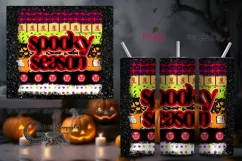 Halloween Inscription | SEAMLESS Skinny tumbler design PLUS7 Product Image 1