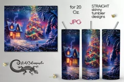 Futuristic Christmas | Xmas Sublimation tumbler design PLUS7 Product Image 1