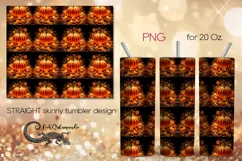 Pumpkin | Halloween Skinny tumbler sublimation design PLUS7 Product Image 1