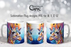 Giraffe | Modern watercolor Mug sublimation design PLUS7 Product Image 1