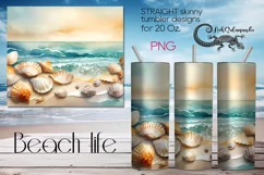BeachLife | sea Skinny Tumbler Sublimation design PLUS7 Product Image 1
