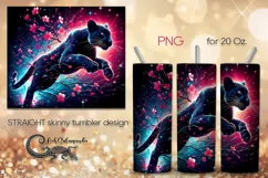 Panther | mystic Skinny tumbler sublimation design PLUS7 Product Image 1