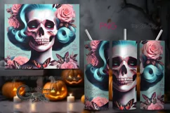 Funny skulls | Halloween Skinny tumbler sublimation PLUS7 Product Image 1