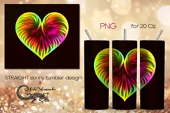 Neon hearts | love Skinny tumbler sublimation design PLUS7 Product Image 1