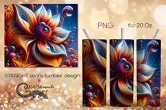 Flowers fantasy| space skinny tumbler Sublimation designs P7 Product Image 1