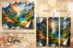 Tropical landscape | Skinny Tumbler Sublimation design PLUS7 Product Image 1
