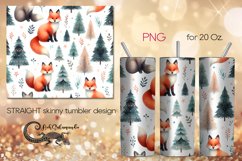 Christmas pattern | fox Xmas Sublimation Tumbler Design PL7 Product Image 1