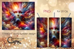 Mystic face | occult Skinny tumbler sublimation design PLUS7 Product Image 1