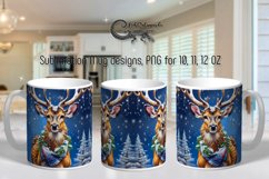 Christmas Deers | Sublimation Mug design PLUS7, PNG Product Image 1