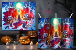 3d Christmas landscape | Skinny Tumbler Sublimation PLUS7 Product Image 1
