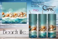 BeachLife | sea Skinny Tumbler Sublimation design PLUS Product Image 1