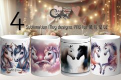 Valentine animals | cute horse mug sublimation design PL Product Image 1