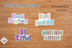 Motivational Stickers | Print and Cut Product Image 1