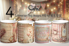Vintage music | 4 valentine Mug Sublimation designs Product Image 1