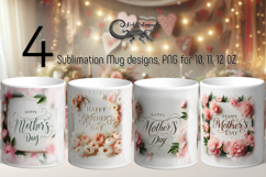 Mother&#039;s day flowers | 4 mug sublimation designs Product Image 1