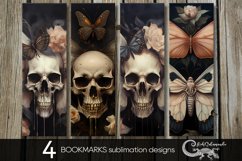 Butterfly skulls | Halloween bookmarks sublimation design PL Product Image 1