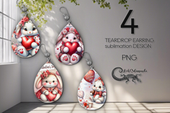 Valentine Rabbit | 4 love teardrop earring designs PL Product Image 1