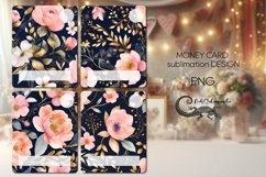 Vintage flowers | 4 Money Card Flowers Sublimation designs Product Image 1