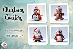 Christmas Coasters Sublimation Product Image 1