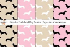 Seamless Dachshund Dog Patterns | Digital Papers Product Image 1