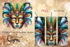 Theatrical masks | skinny tumbler Sublimation design PLUS Product Image 1