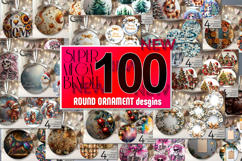 SUPER BUNDLE 2025 | 100 round ornament sublimation designs Product Image 1