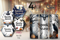 Spooky Halloween | 4 Skinny tumbler sublimation designs Product Image 1