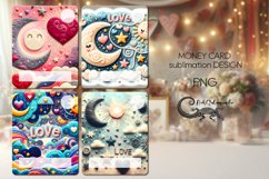 Nursery valentine | 4 love Money Card Sublimation designs Product Image 1