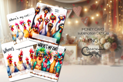 Morning animals | 4 Funny Money Card Sublimation designs Product Image 1