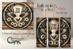 Jesus | Christian faith Skinny tumbler sublimation design P8 Product Image 1