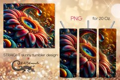 Flowers fantasy| space skinny tumbler Sublimation designs P8 Product Image 1