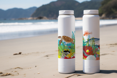 Set of Vector underwater coral reef with fishes Product Image 5