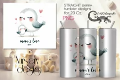 Mother's day cute animals | Skinny tumbler Sublimation PLUS8 Product Image 1