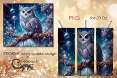 Briliant Owl | Fantasy skinny tumbler Sublimation design PL8 Product Image 1