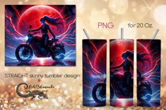 Gothic Motorcycle girl | Skinny tumbler sublimation PLUS8 Product Image 1