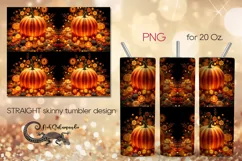 Pumpkin | Halloween Skinny tumbler sublimation design PLUS8 Product Image 1