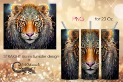 Watercolor tiger | skinny tumbler Sublimation design PLUS8 Product Image 1