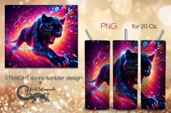 Panther | mystic Skinny tumbler sublimation design PLUS8 Product Image 1