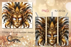 Theatrical masks | skinny tumbler Sublimation design PLUS8 Product Image 1