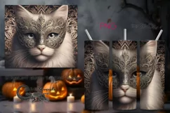 Cats in the mask | skinny tumbler Sublimation design PLUS8 Product Image 1